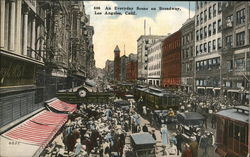 An Everyday Scene on Broadway Los Angeles, CA Postcard Postcard Postcard