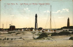 Light Houses and Wireless Telegraph Station Cape Henry, VA Postcard Postcard Postcard