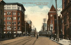 Corner of Queen and Victoria Streets Postcard