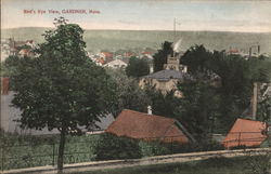 Bird's Eye View Gardner, MA Postcard Postcard Postcard