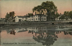 The Old Mill Bridge and Pond Kennebunkport, ME Postcard Postcard Postcard