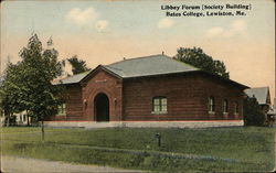 Libby Forum (Society Building), Bates College Postcard