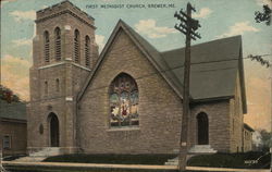 First Methodist Church Brewer, ME Postcard Postcard Postcard