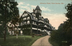 Albracca Hotel York Harbor, ME Postcard Postcard Postcard