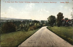 A View from Miss Furniss' Driveway Overlooking J. E. Parson's Residence Lenox, MA Postcard Postcard Postcard