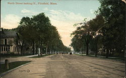 North Street Looking North Pittsfield, MA Postcard Postcard Postcard