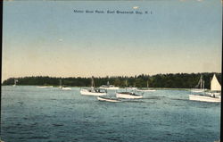 Motor Boat Race in the Bay East Greenwich, RI Postcard Postcard Postcard