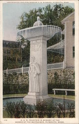 D. A. R. Fountain in Memory of the Women of the Mayflower Plymouth, MA Postcard Postcard Postcard