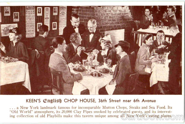 Keen's English Chop House, 72 West 36th Street New York