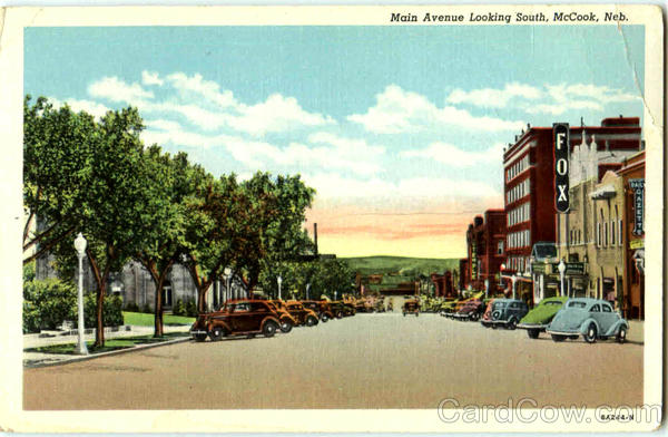 Main Avenue Looking South McCook Nebraska