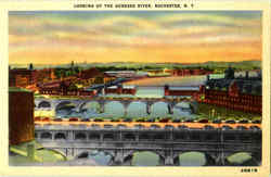 Looking Up The Genesee River Postcard