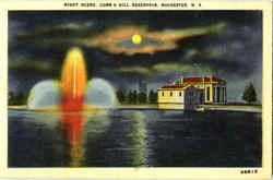 Night Scene Cobb's Hill Reservoir Postcard