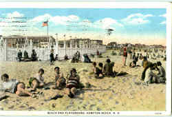 Beach And Playground Hampton Beach, NH Postcard Postcard