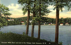Georges Mills Cove And Part Of The Village Sunapee, NH Postcard Postcard