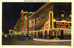 Central Street At Night Reno, NV Postcard Postcard