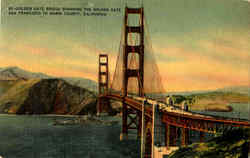 Golden Gate Bridge Spanning The Golden Gate Postcard