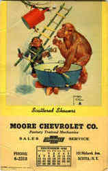 Moore Chevrolet Co Calendar Postcard