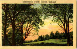 Greetings From Caney Postcard