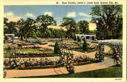 Rose Garden, Jacob L. Loose Park Postcard