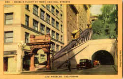 Angel's Flight At Third And Hill Streets Postcard