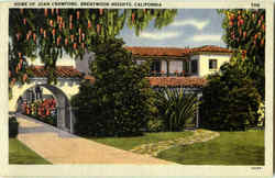Home Of Joan Crawford Brentwood Heights, CA Postcard Postcard