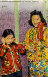 Charming Girls Of Chinatown Postcard