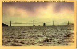 The San Francisco - Oakland Bay Bridge California Postcard Postcard
