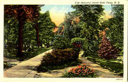 Beautiful Island Park Fargo, ND Postcard Postcard