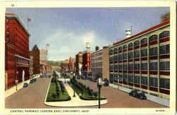 Central Parkway Looking East Postcard