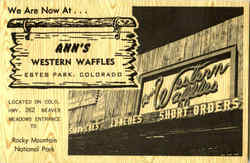 Ann's Western Waffles Postcard