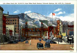 Pikes Peak, Pikes Peak Avenue Postcard
