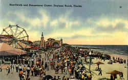 Boardwalk And Amusement Center Daytona Beach, FL Postcard Postcard