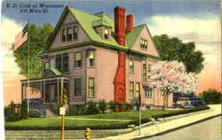 Y. D. Club Of Worcester , 839 Main St Massachusetts Postcard Postcard