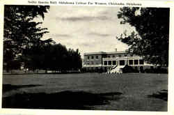 Nellie Sparks Hall, Oklahoma College For Women Chickasha, OK Postcard Postcard