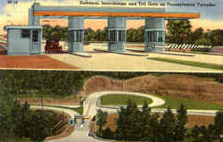 Entrance Interchange And Toll Gate On Pennsylvania Turnpike Postcard