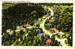 Residential Section Of Oak Ridge Tennessee Postcard Postcard