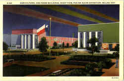 Agricultural And Foods Buildings Night View Postcard