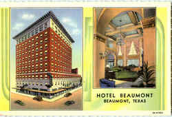 Hotel Beaumont Texas Postcard Postcard
