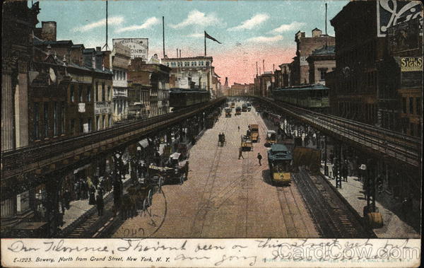 Bowery, North from Grand Street New York