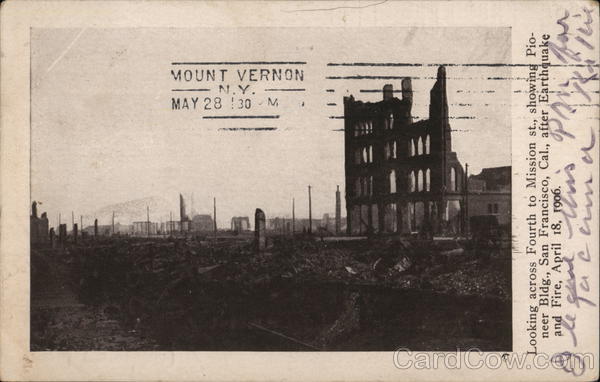 Looking across Fourth to Mission St. San Francisco California