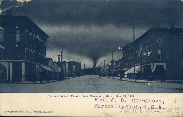 Cyclone, May 23, 1903 Marshall Michigan