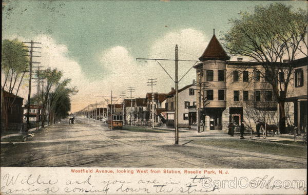 Westfield Avenue, Looking West From Station Roselle Park New Jersey