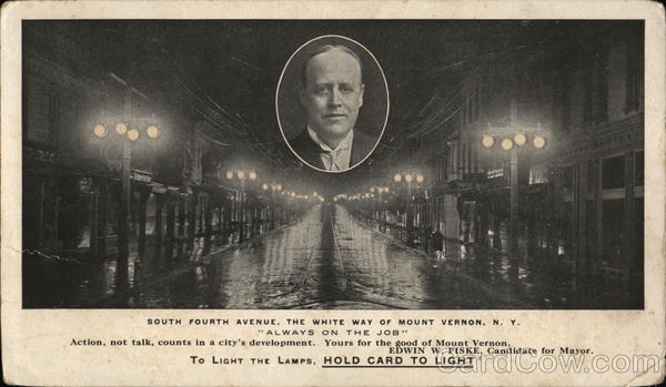 South Fourth Avenue, The White Way - 'Always On the Job' Mount Vernon New York