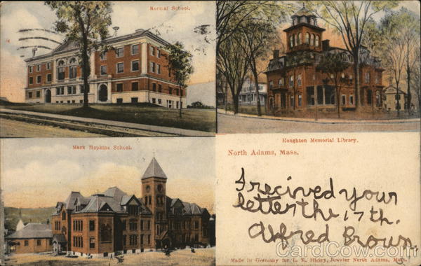 Normal School, Houghton Memorial Library, Mark Hopkins School North Adams Massachusetts