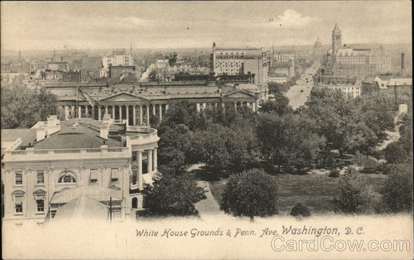 White House Grounds & Penn. Ave. Washington District of Columbia