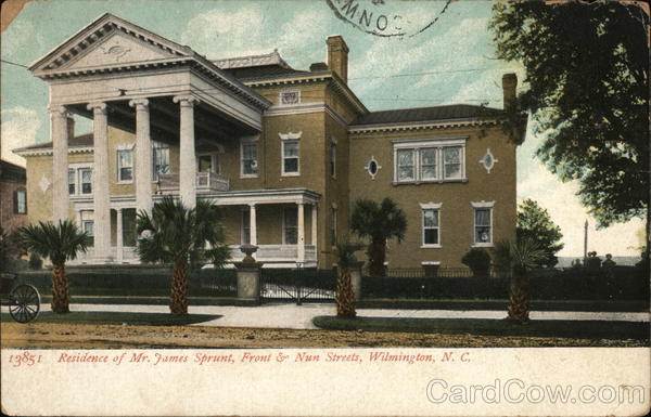 Residence of Mr. James Sprunt, Front & Nun Streets Wilmington North Carolina