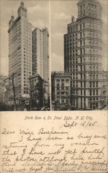 Park Row & St. Paul Bldg. New York