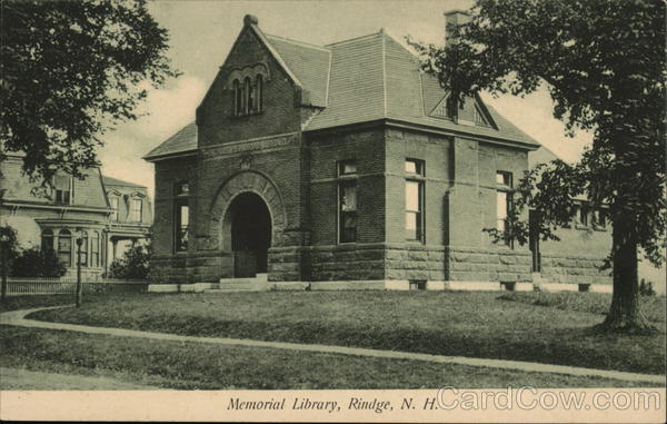 Memorial Library Rindge New Hampshire