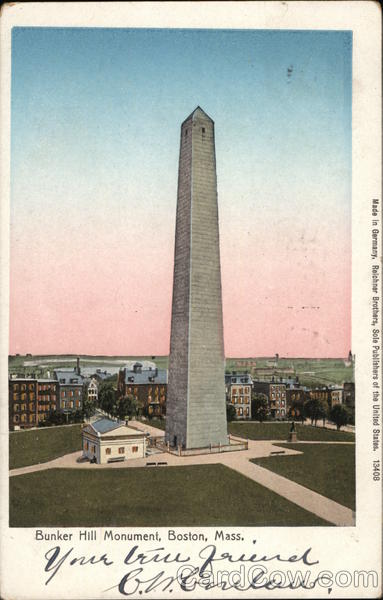 Bunkler Hill Monument Boston Massachusetts