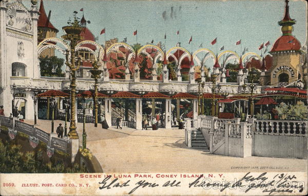 Scene in Luna Park Coney Island New York